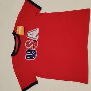 Boys Gymboree USA 🇺🇸 logo red tee short sleeves -size 7_8 Medium